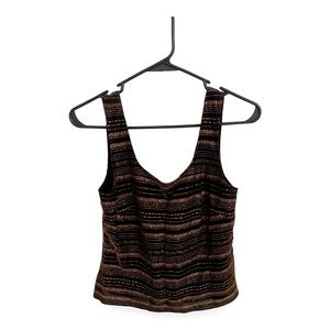 Rose gold and black sparkly cachet top